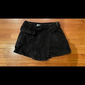 Black Jean Skort - Girls